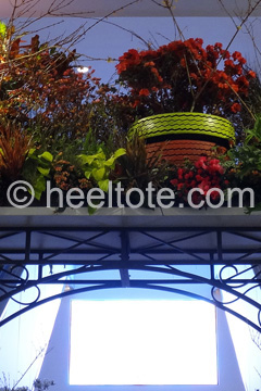 Repurposed planters                        at Macy's 40th Annual Flower Show                         heeltote.com