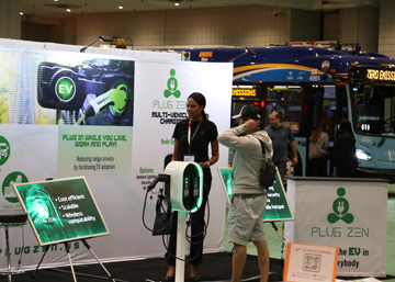 Heeltote.com works at the PlugZen booth at the 2022 New York International Auto Show at the Jacob Javitz Center | Special Surprise  heeltote.com