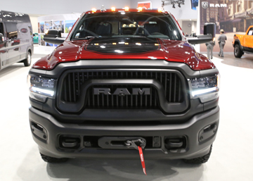 2022 New York International Auto Show at the Jacob Javitz Center | Ram Trucks.  Front View  heeltote.com